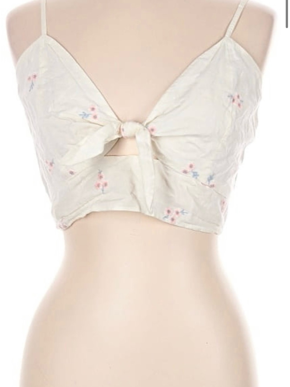 Cleobella Ivory Floral Tie-Front Camisole